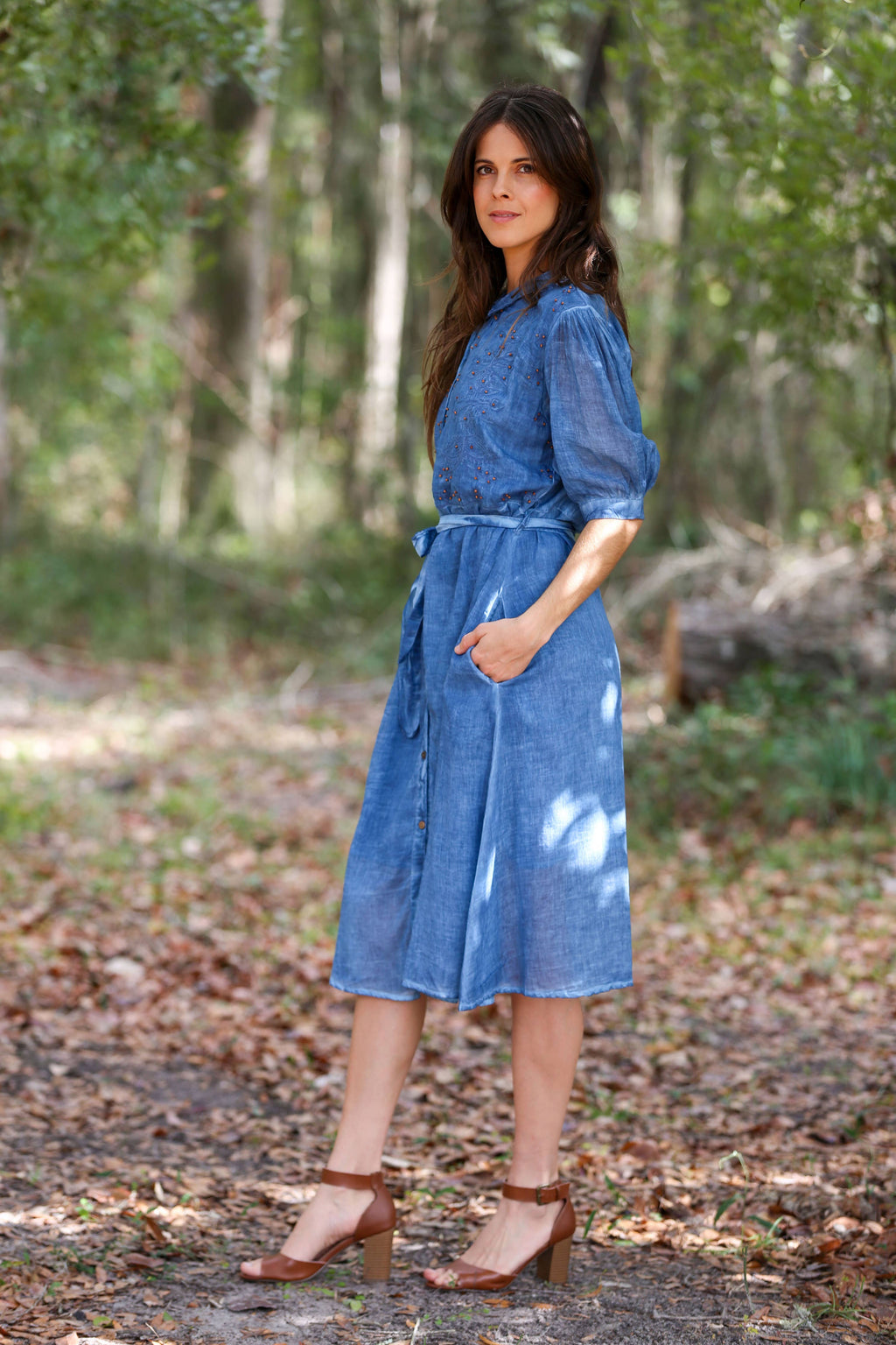 Graceful Moments Belted Midi Dress