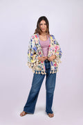 Painted Petals Tassel Kimono