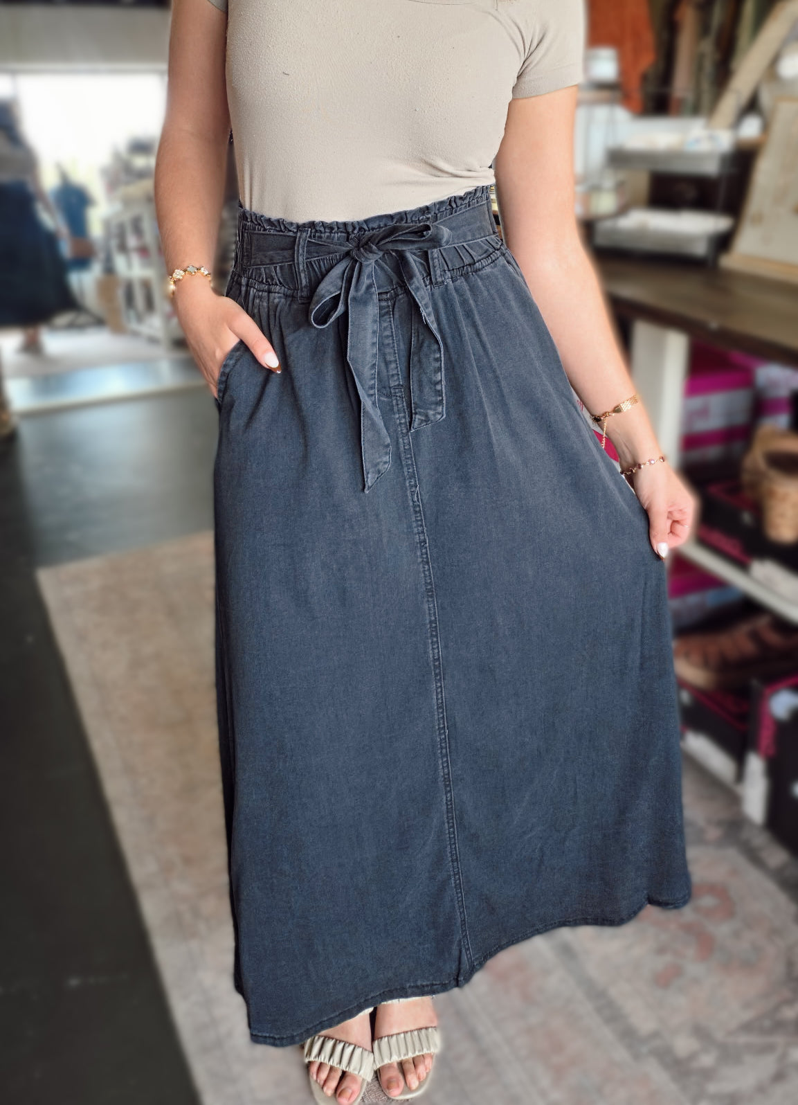 Skirt ~ Graceful Satin Tie