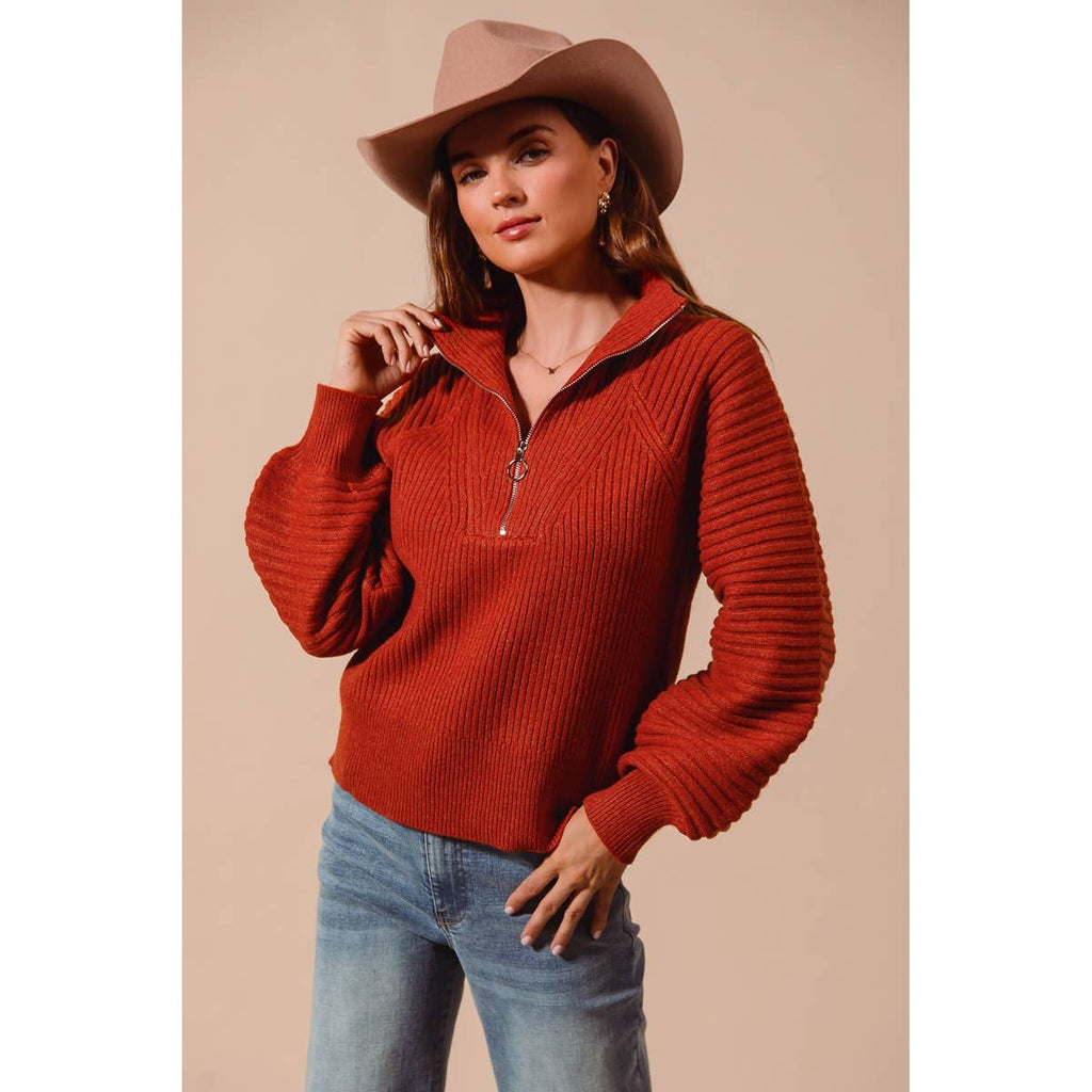 Rustic Charm Quarter Zip Pullover