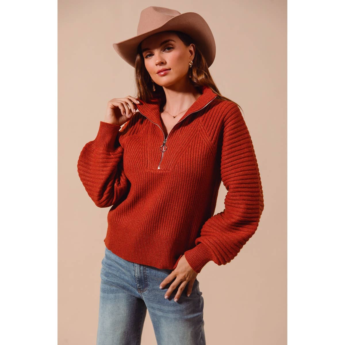 Rustic Charm Quarter Zip Pullover