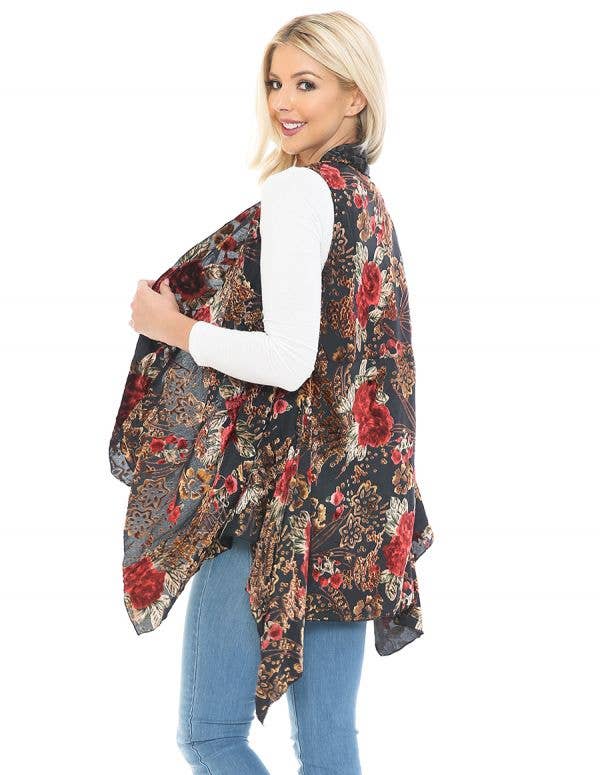 Vest ~ Evangeline Velvet Burnout