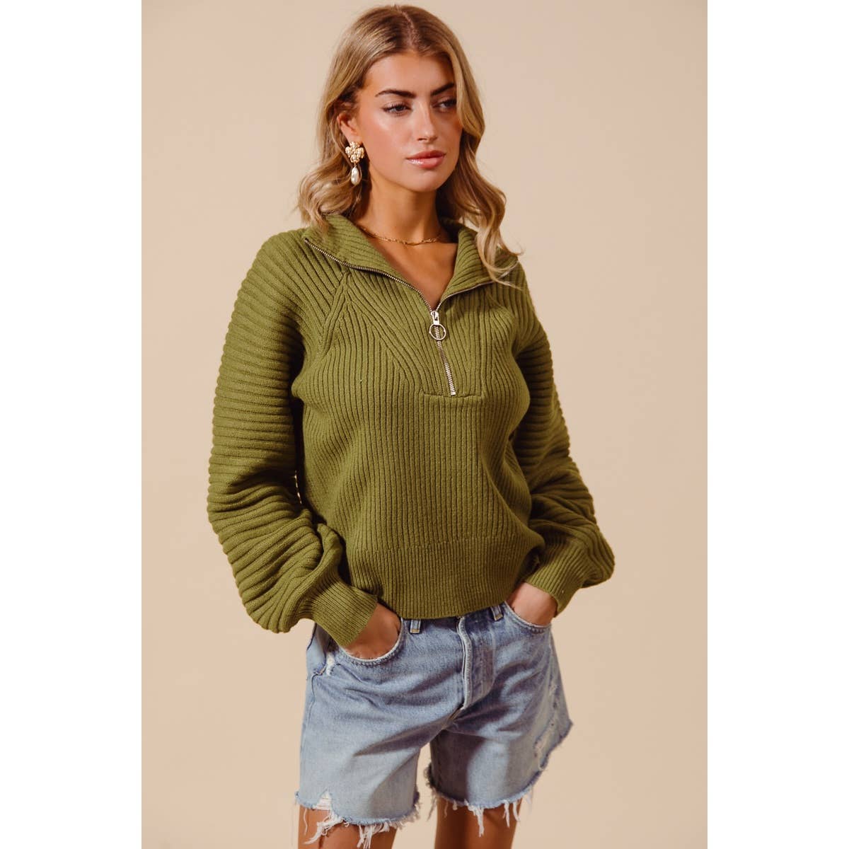 Rustic Charm Quarter Zip Pullover