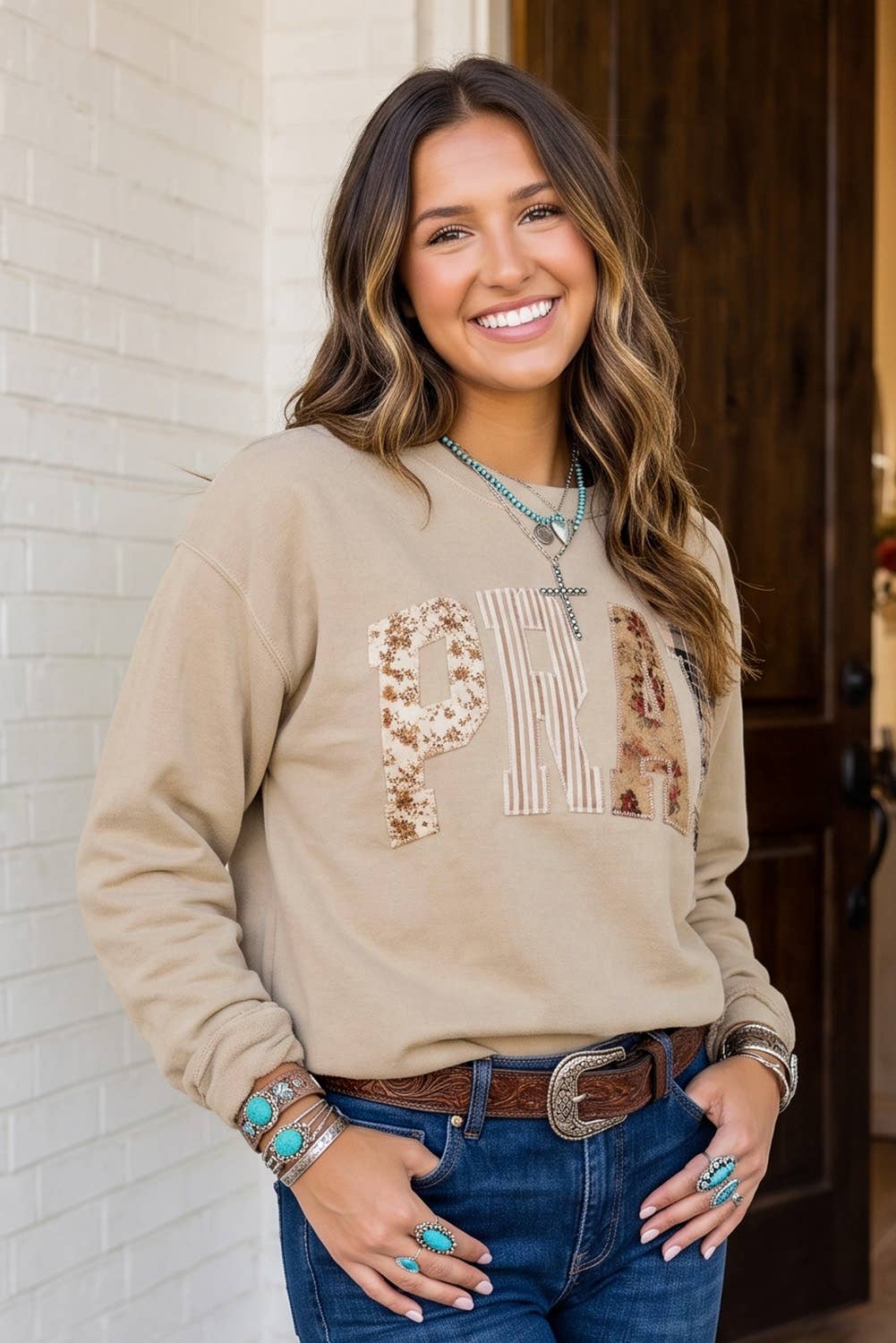 Sweatshirt ~ Pray More, Worry Less