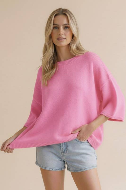 Pretty in Pink Knit Top