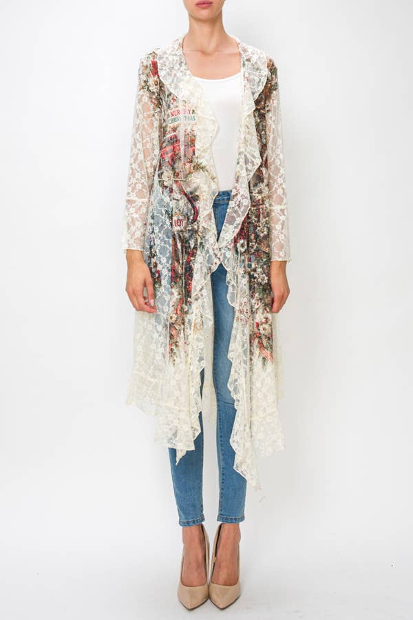 Christmas on the Farm Lace Duster