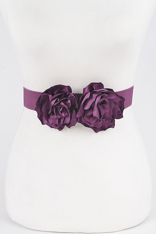 Blooming Grace Floral Stretch Belt