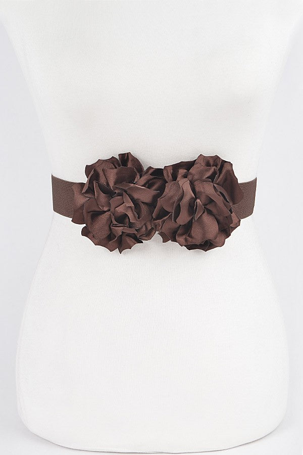 Blooming Grace Floral Stretch Belt