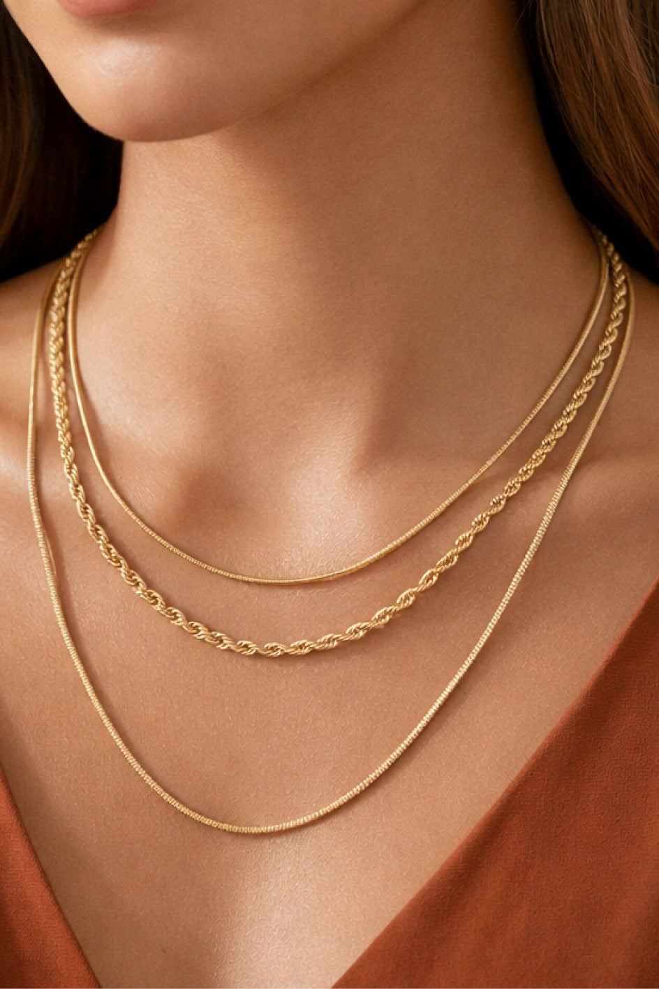 Golden Link Chain Necklace