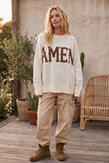 Amen Graphic Oversized Sweater