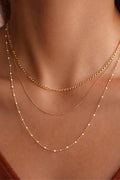Golden Glow Layered Chain Necklace