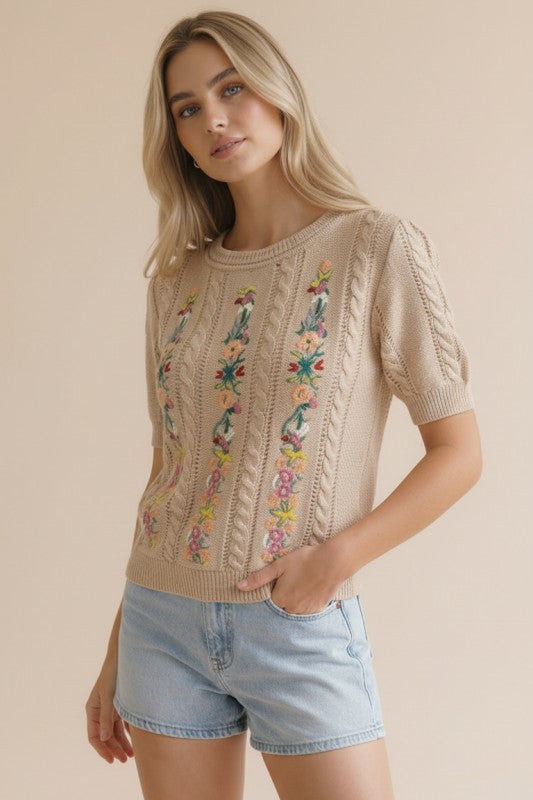 Sweater ~ Floral Charm