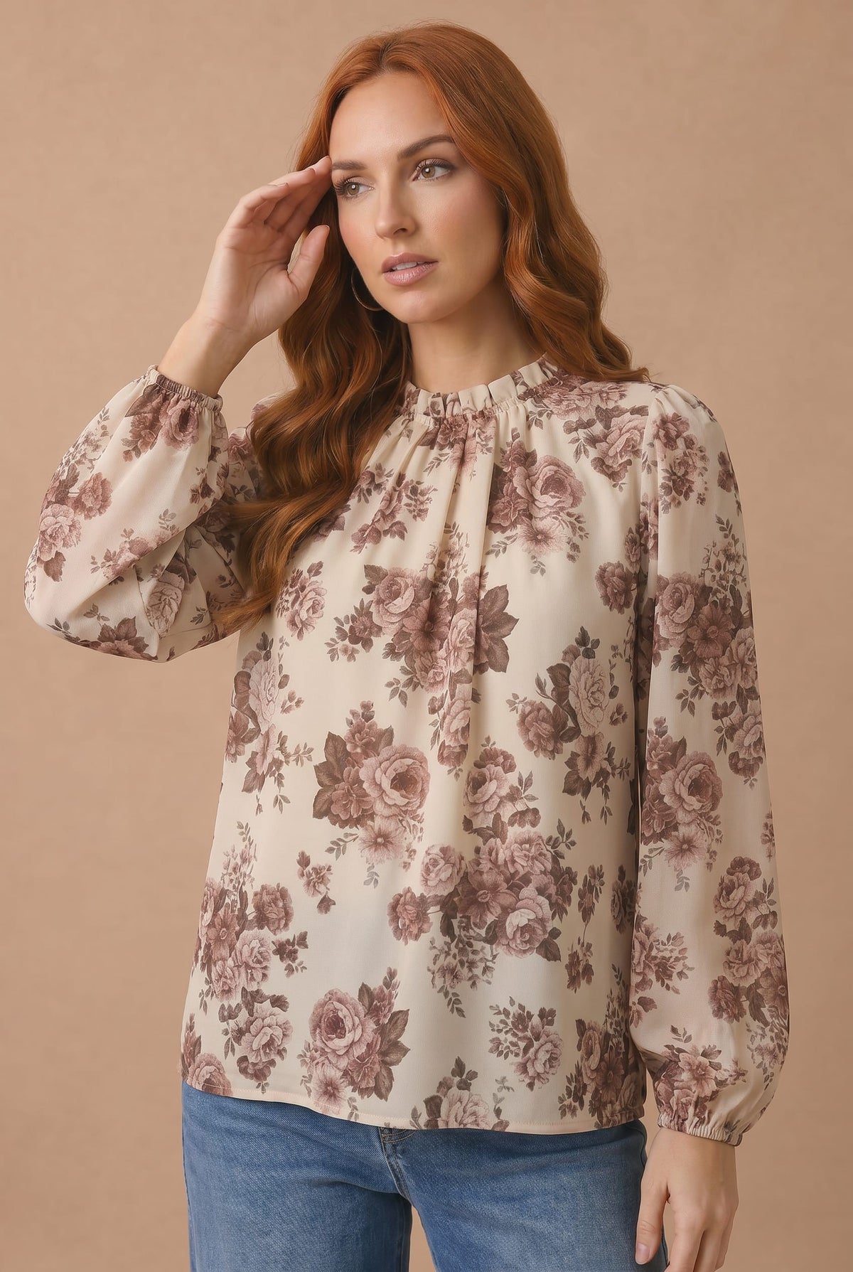 Rosewood Romance Floral Blouse