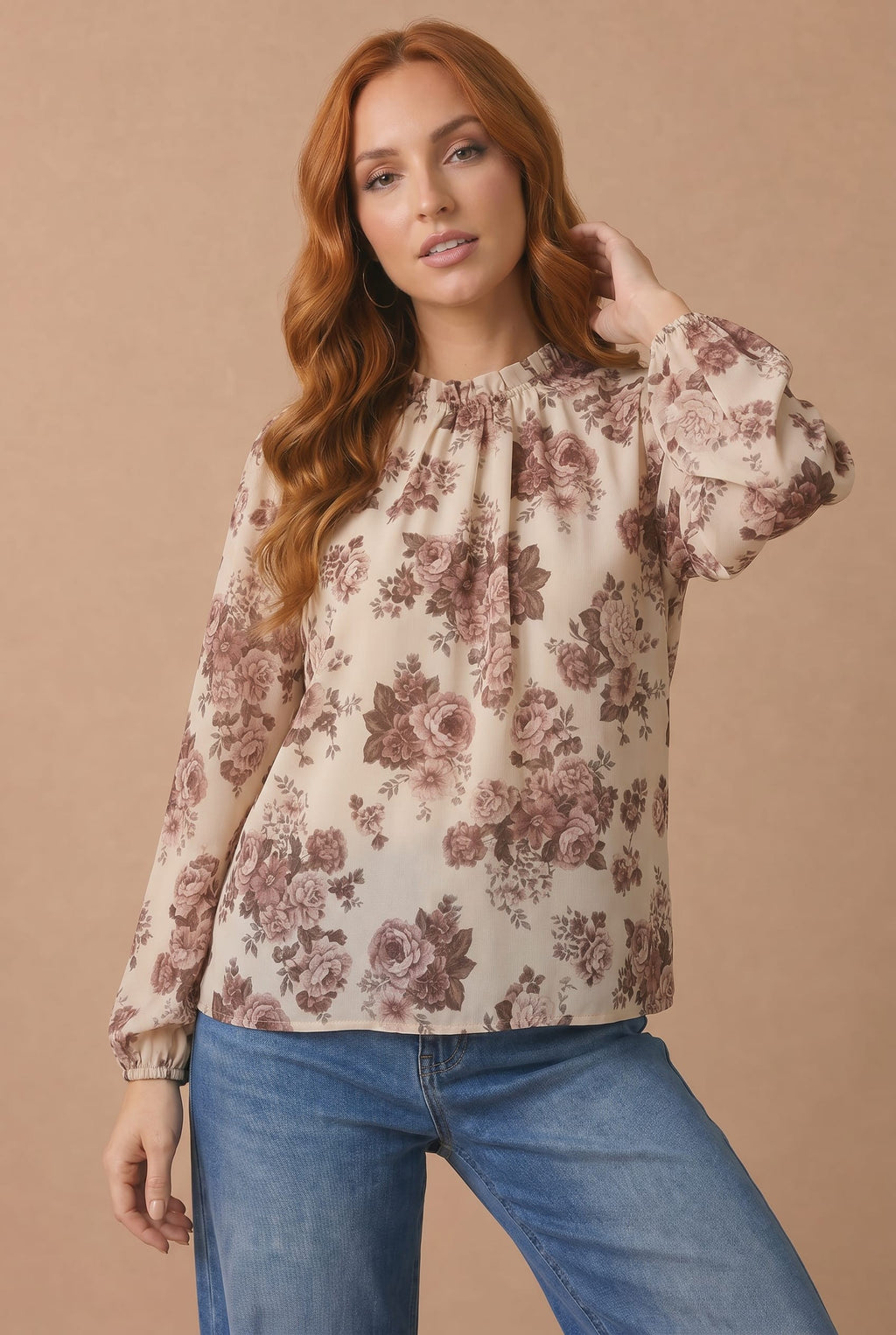 Rosewood Romance Floral Blouse