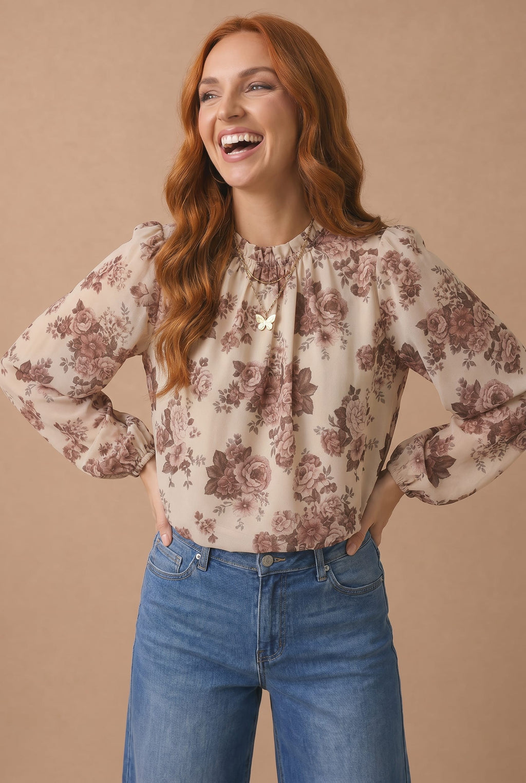 Rosewood Romance Floral Blouse