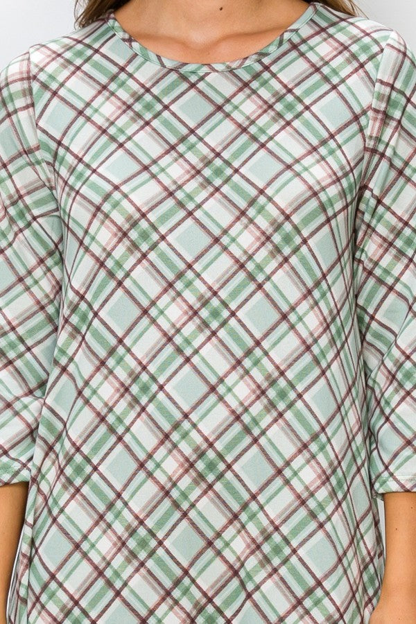 Grace in Every Season Plaid Ruffle Dress