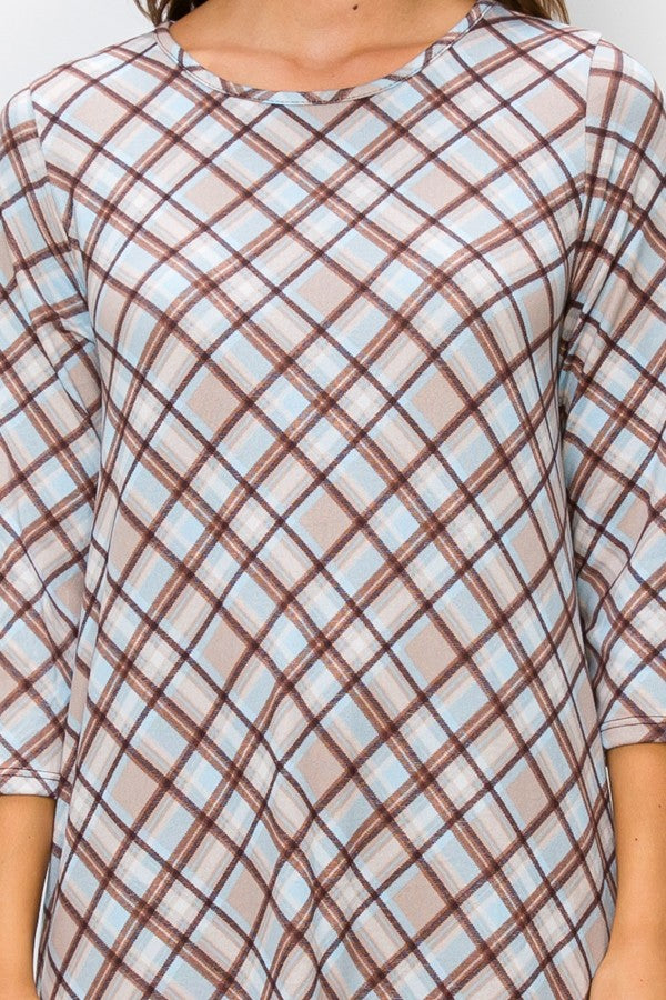 Grace in Every Season Plaid Ruffle Dress
