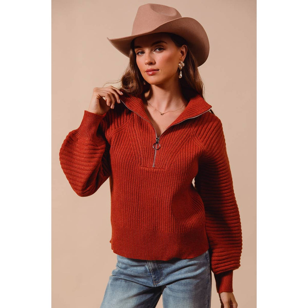 Rustic Charm Quarter Zip Pullover