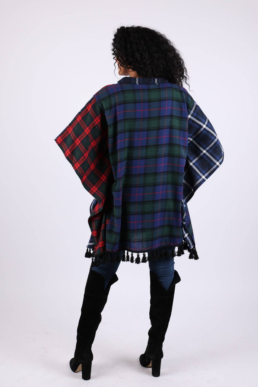 Highland Holiday Plaid Poncho