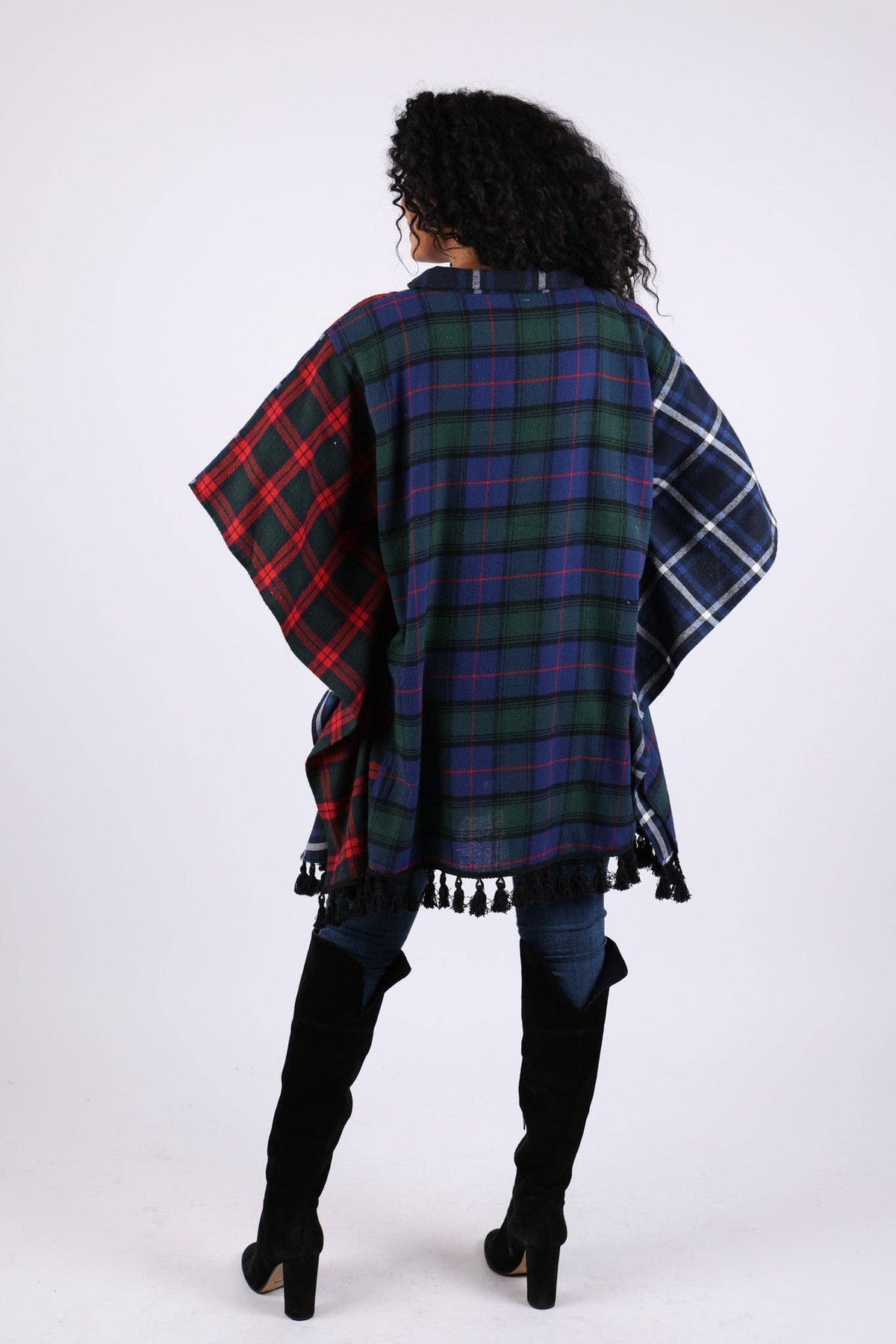Highland Holiday Plaid Poncho