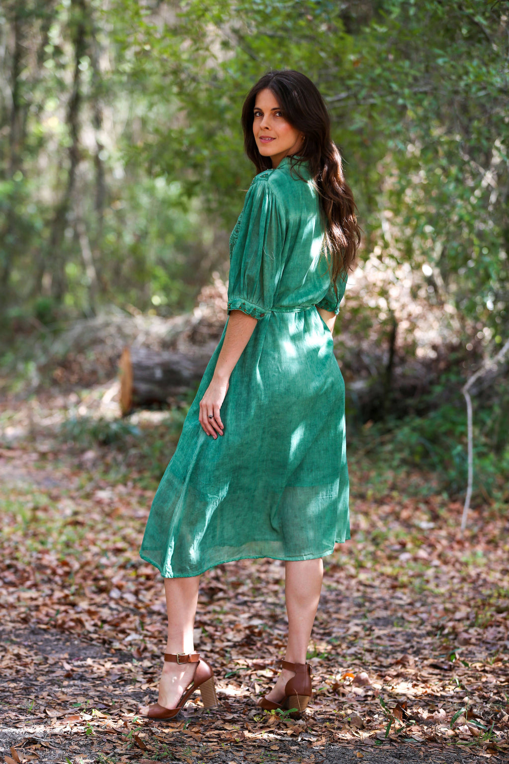 Graceful Moments Belted Midi Dress
