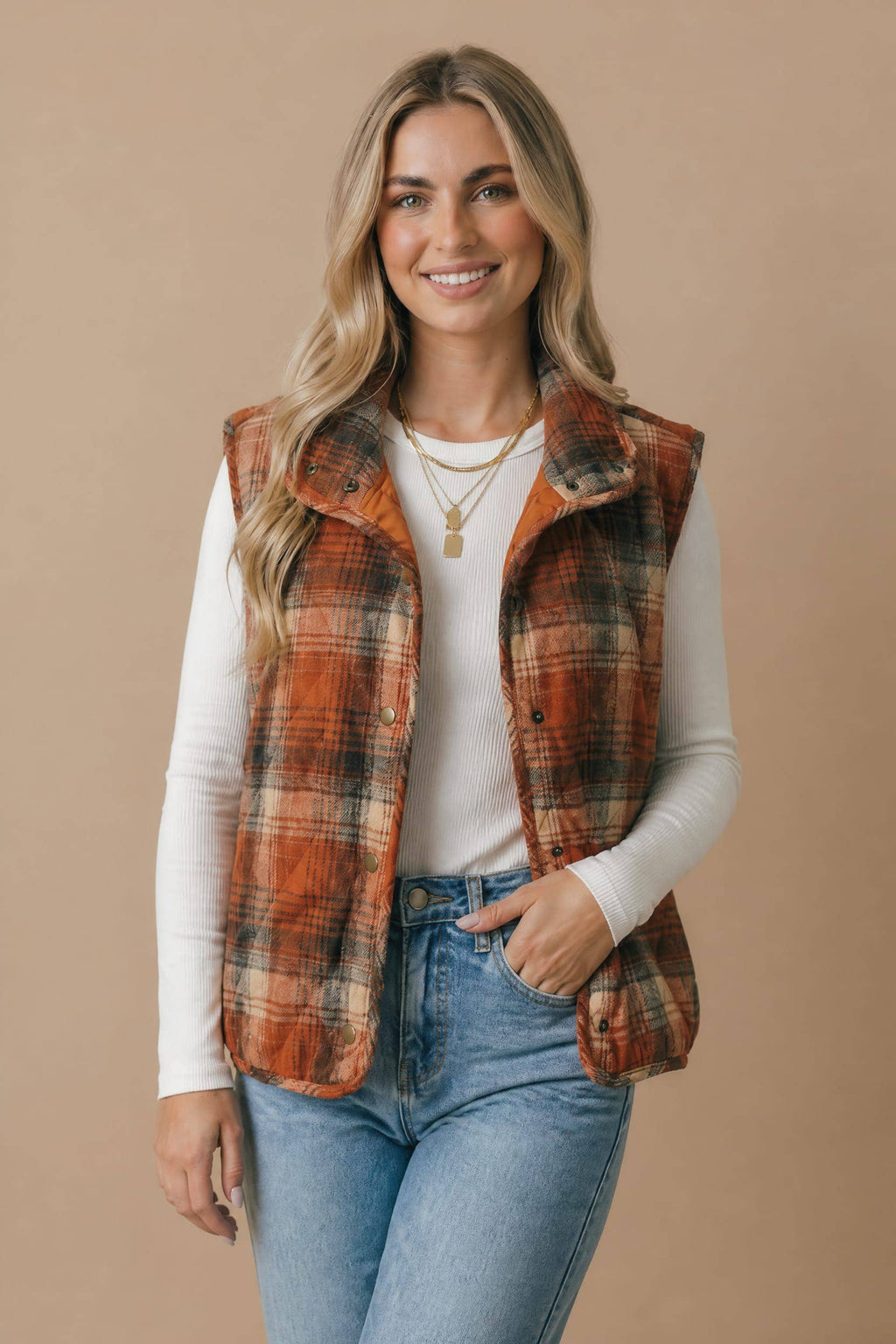 Autumn Stroll Plaid Vest