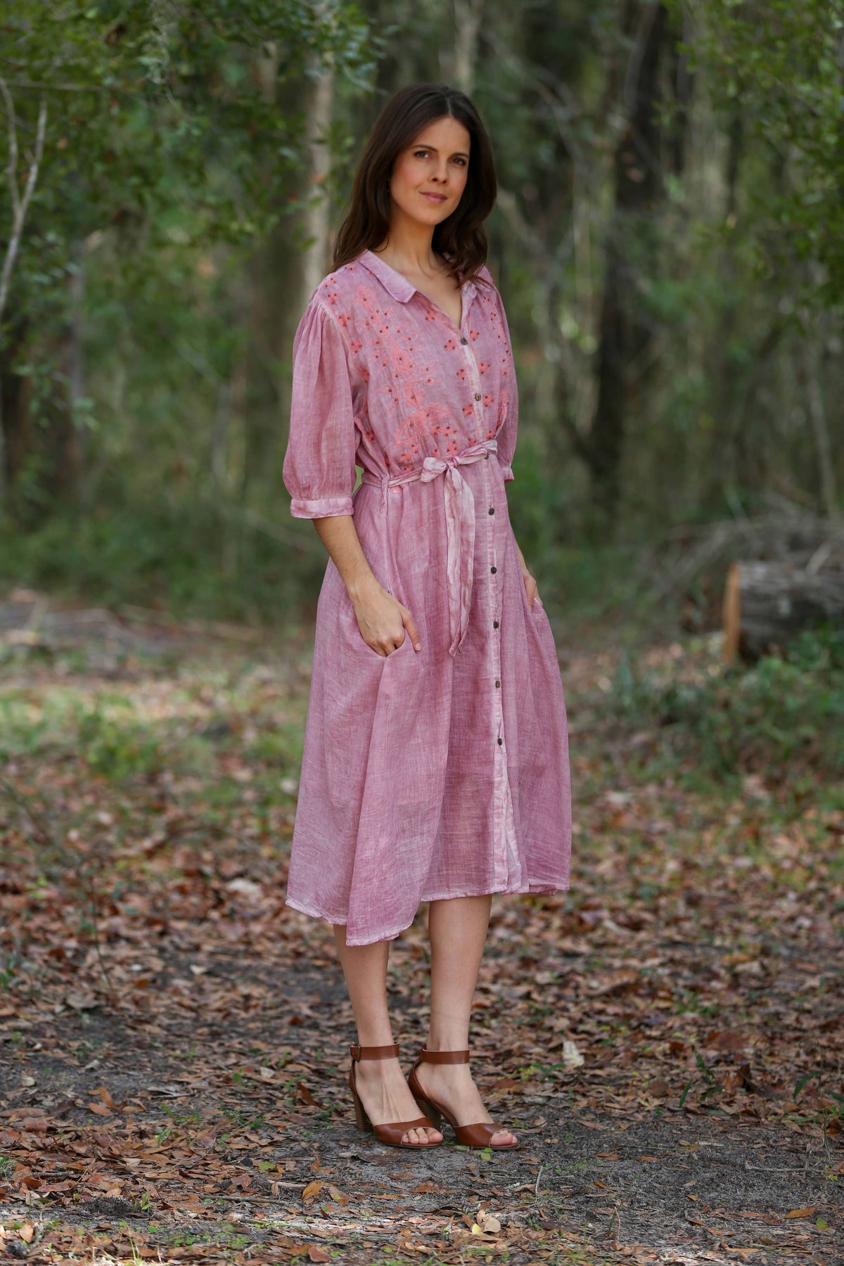 Graceful Moments Belted Midi Dress