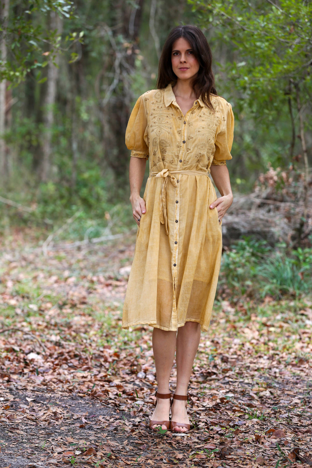 Graceful Moments Belted Midi Dress