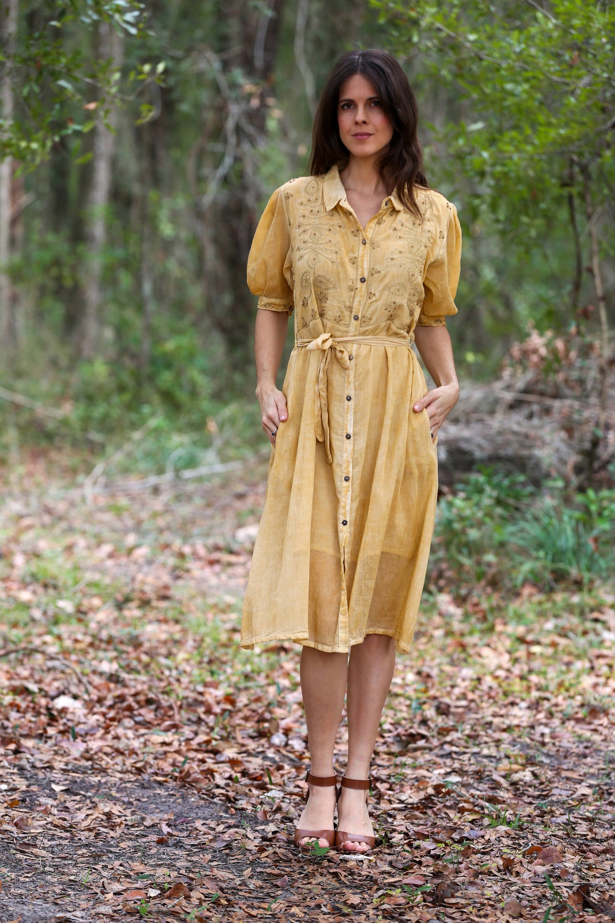Graceful Moments Belted Midi Dress
