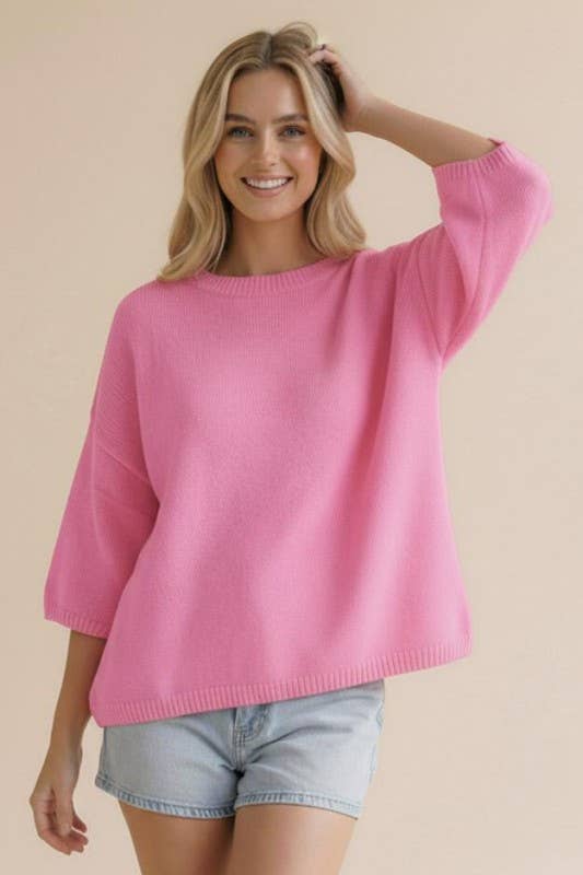 Pretty in Pink Knit Top
