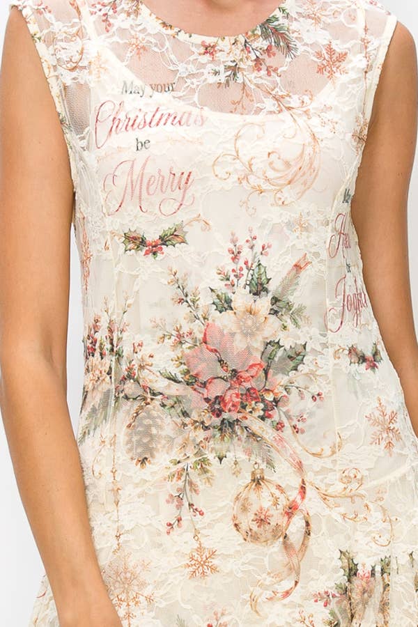 Joyful Noel Lace Dress