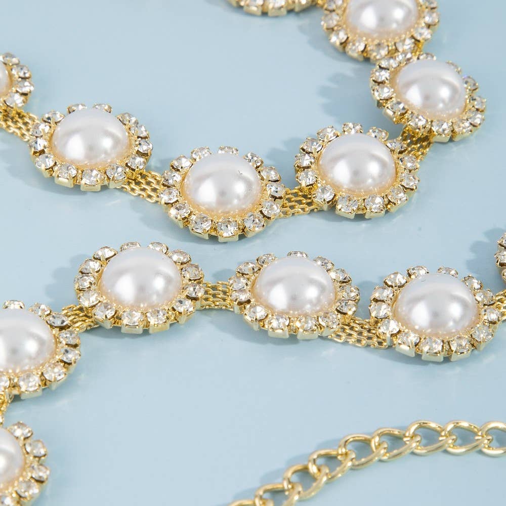Belt ~ Pearl and Rhinestone