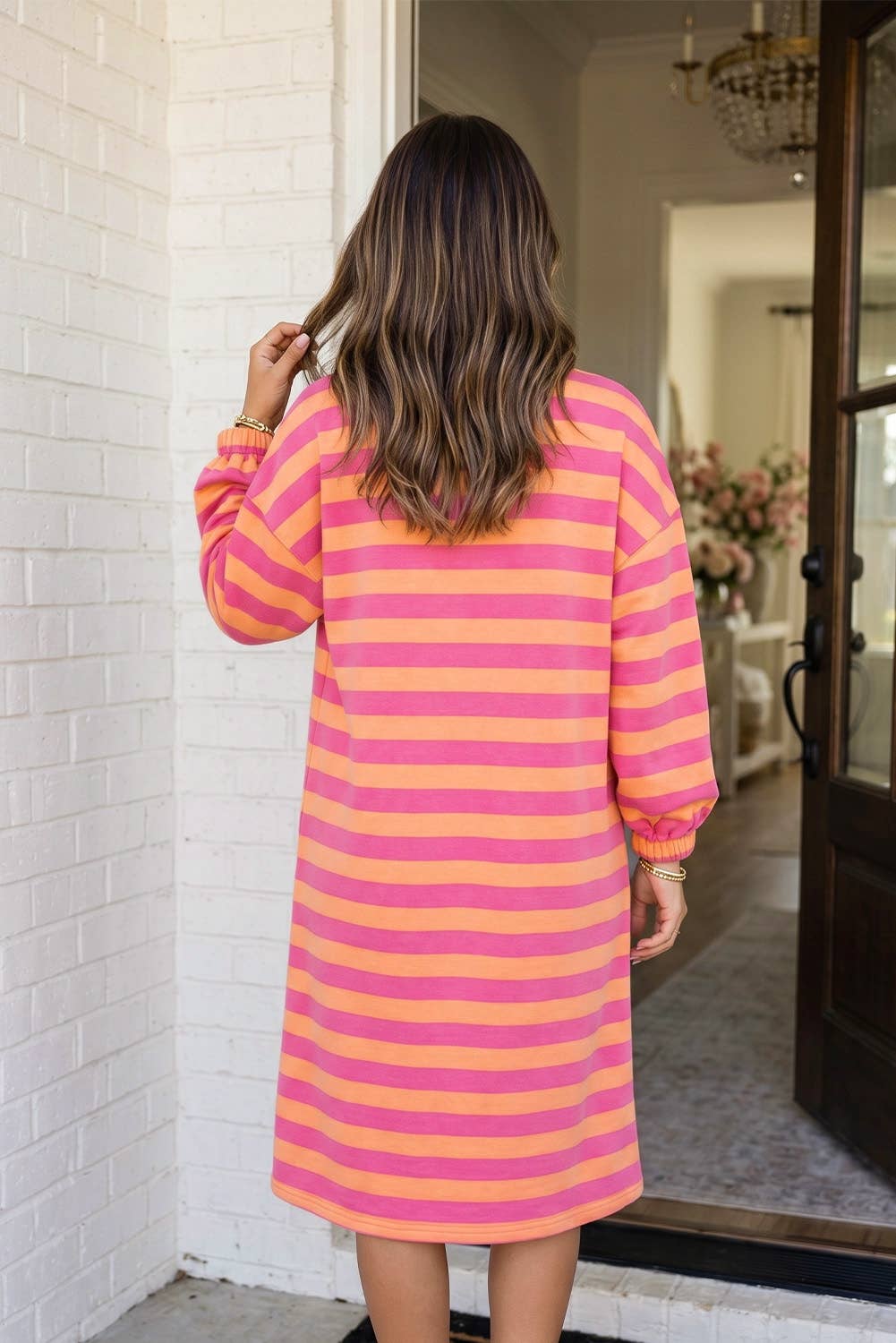 Bright Side Striped Midi Dress