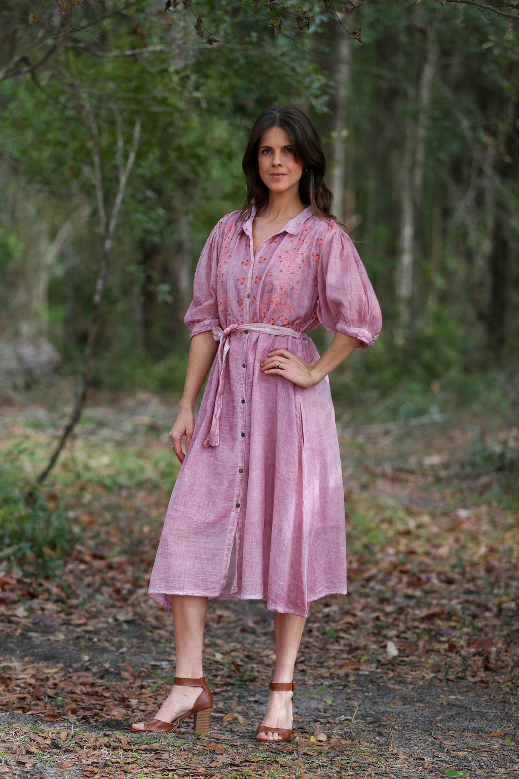 Graceful Moments Belted Midi Dress