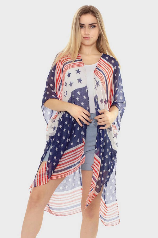 Kimono ~ Star Spangled Stripe