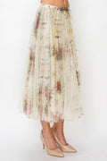 Joyful Noel Shimmer Midi Skirt