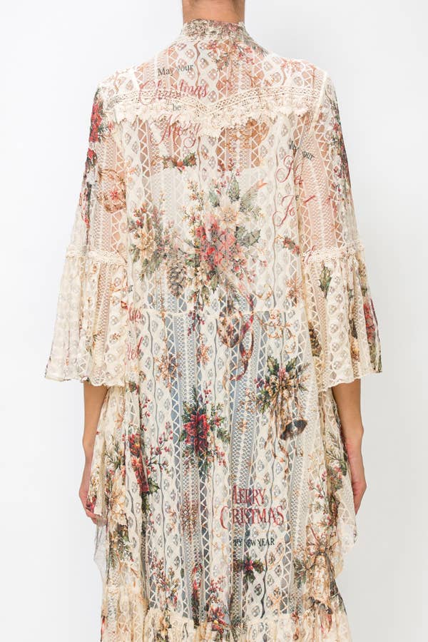 Joyful Noel Lace Kimono