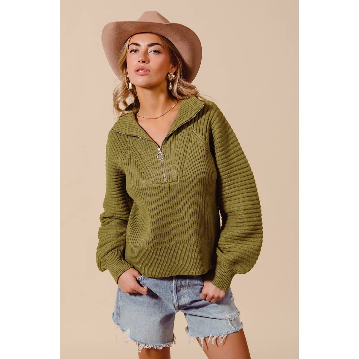 Rustic Charm Quarter Zip Pullover