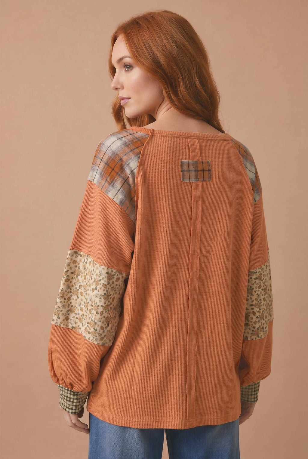 Harvest Pumpkin Patchwork Top