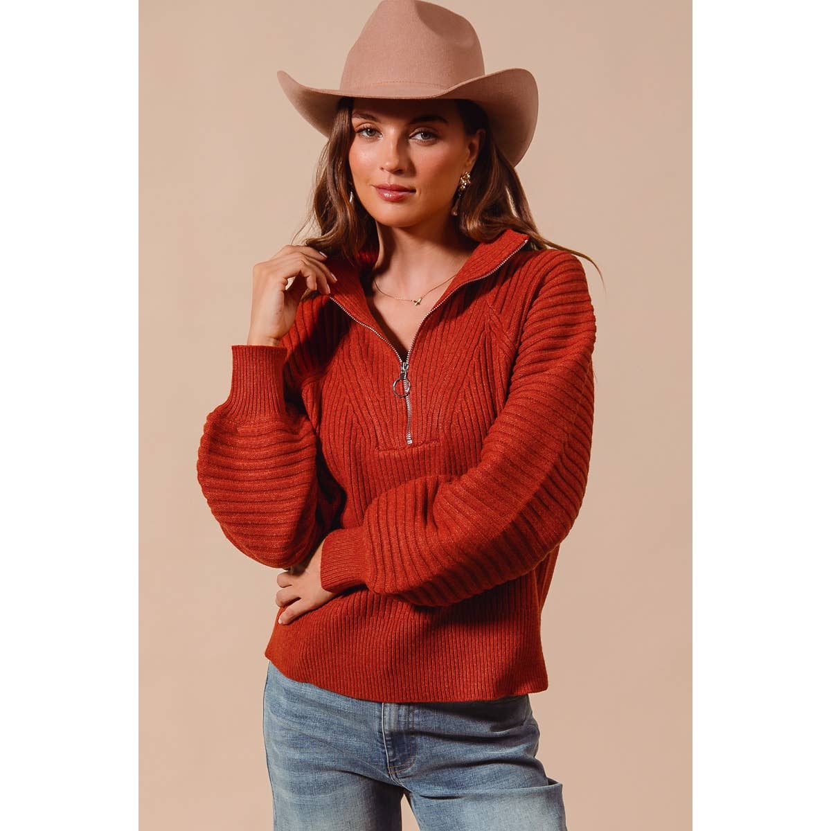 Rustic Charm Quarter Zip Pullover