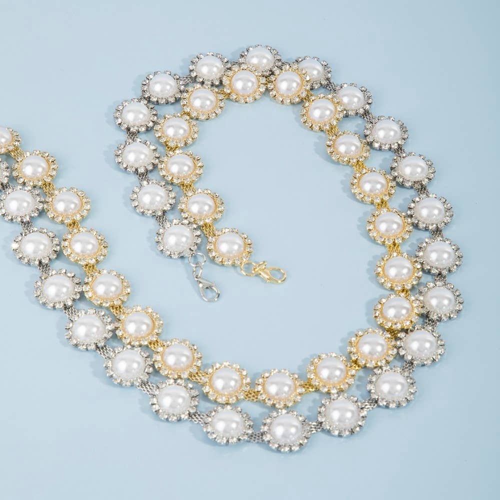 Belt ~ Pearl and Rhinestone
