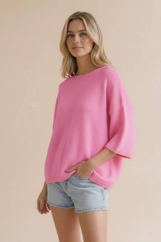 Pretty in Pink Knit Top