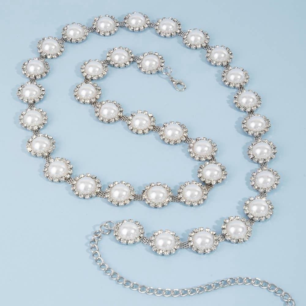 Belt ~ Pearl and Rhinestone