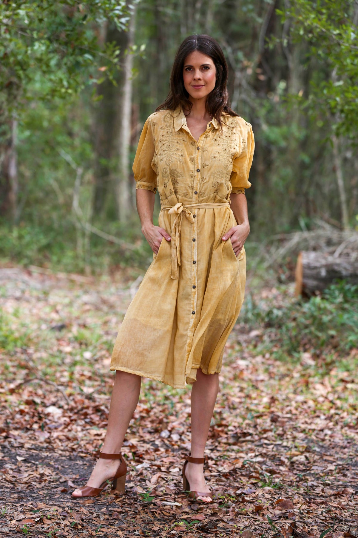 Graceful Moments Belted Midi Dress