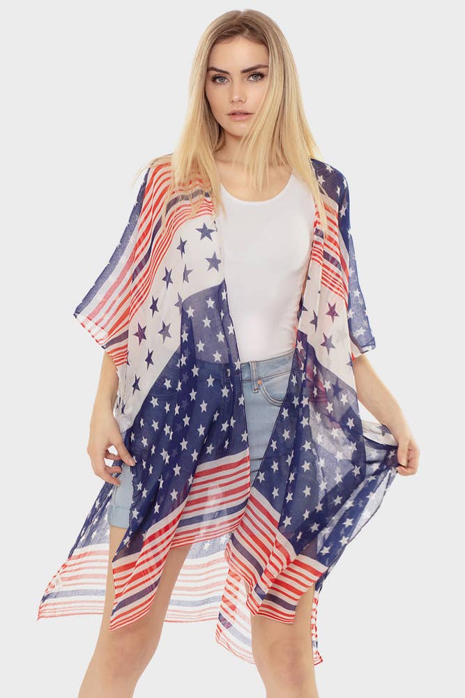 Kimono ~ Star Spangled Stripe