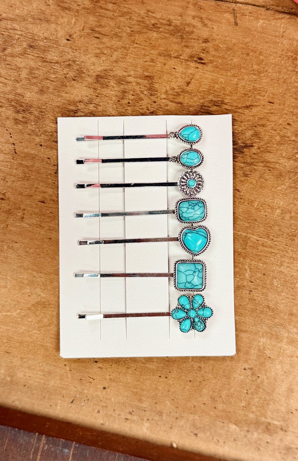 Bobby Pin Set ~ Turquoise Trails