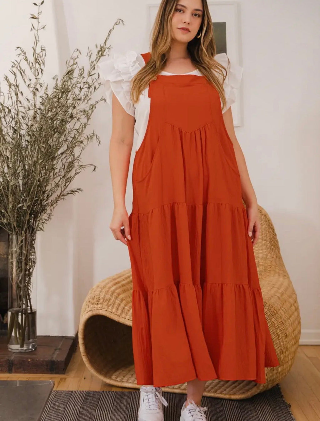 Sienna Lane Dress - Rust front