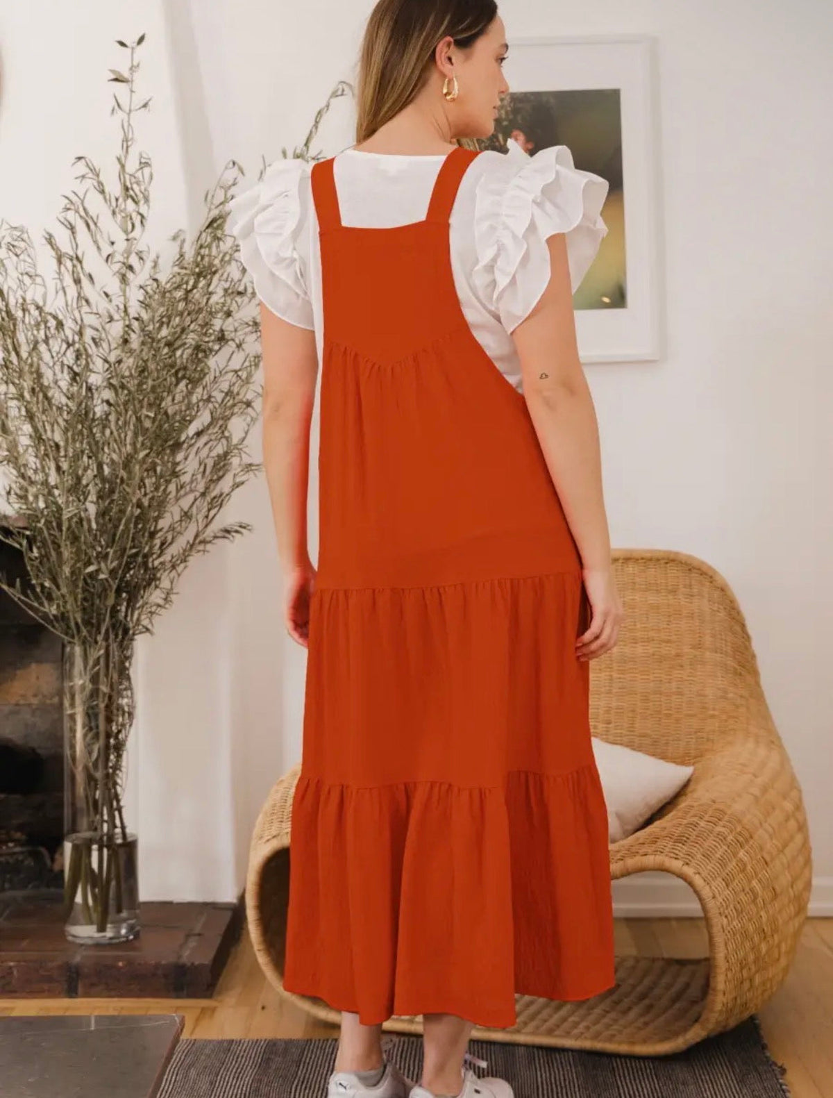 Sienna Lane Dress - Rust back