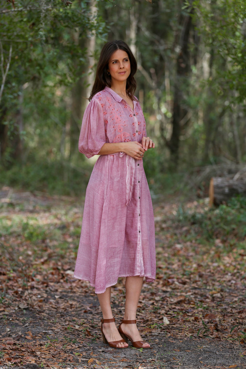 Graceful Moments Belted Midi Dress