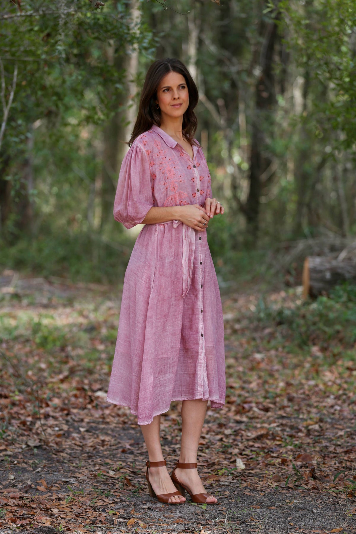 Graceful Moments Belted Midi Dress